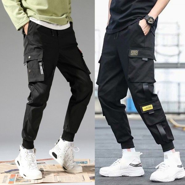 Corset overalls men's new casual pants in spring a...