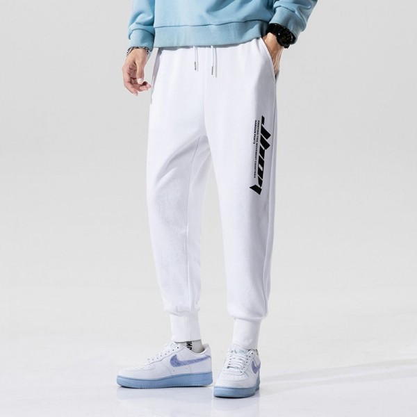 Men's casual sports pants printed running large fall 2020 new trend pants men's Long Pants Capris 