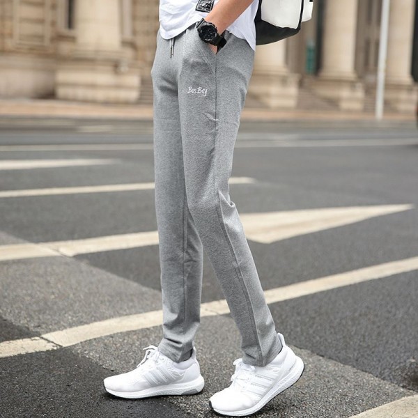 Men's sports pants summer thin loose straight casual pants trend slim student pants floor stand pants 