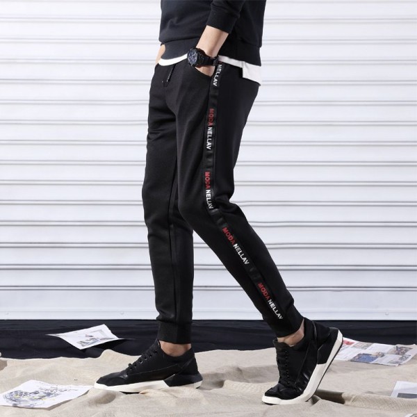 Spring and autumn new stall men's small foot sports casual pants for male students