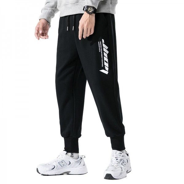 Men's casual sports pants printed running large fall 2020 new trend pants men's Long Pants Capris 