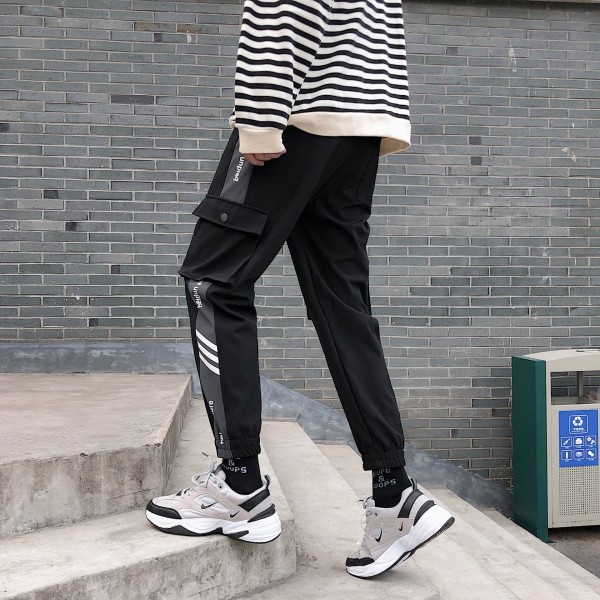 Men's overalls new products in autumn and winter Korean fashion casual versatile sports men's youth loose Plush pants