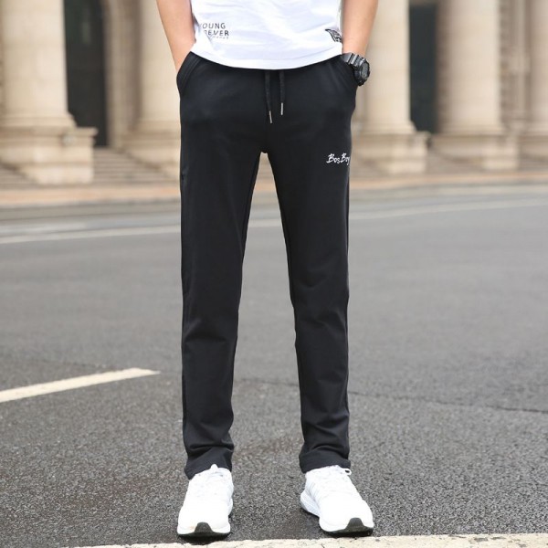 Men's sports pants summer thin loose straight casual pants trend slim student pants floor stand pants 