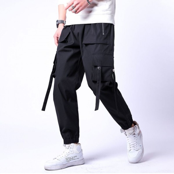 Overalls men's autumn and winter thin loose fashion brand corset Harlan casual pants men's junior pants