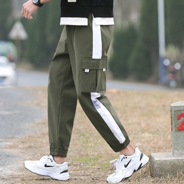 Pants men's spring and autumn men's Korean fashion casual pants loose Korean sports men's pants fashion brand corset overalls