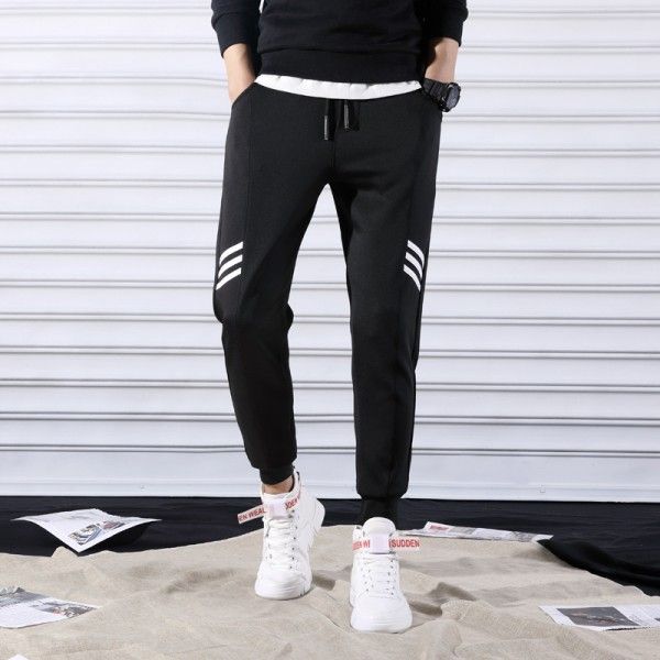 Spring and autumn new stall men's small foot sports casual pants for male students