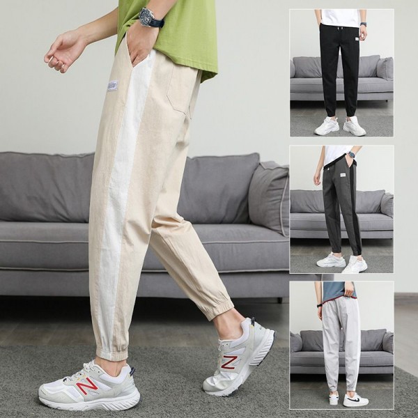 Pants men's autumn and winter new products fashion versatile loose trend sports pants youth Plush thickened leisure pants