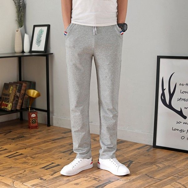 Men's casual pants loose straight pants sports pants youth pants spring and autumn new slim cotton pants men's wear 