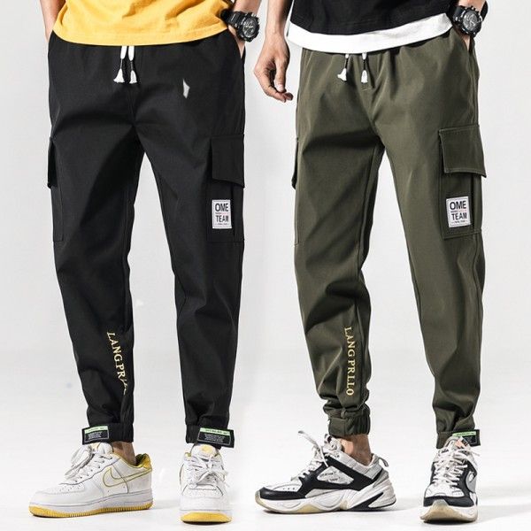 Men's overalls 2020 autumn new products legged sports men's pants Korean Trend loose casual pants men's batch