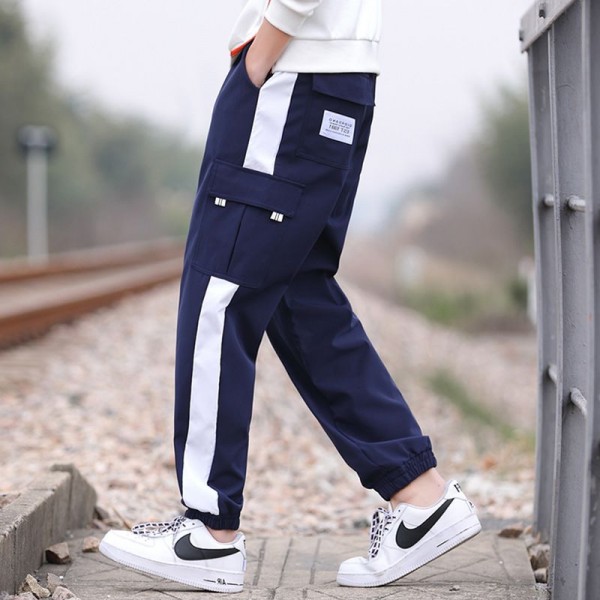 Pants men's spring and autumn men's Korean fashion casual pants loose Korean sports men's pants fashion brand corset overalls