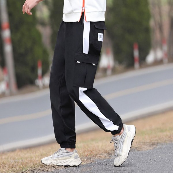 Pants men's spring and autumn men's Korean fashion casual pants loose Korean sports men's pants fashion brand corset overalls