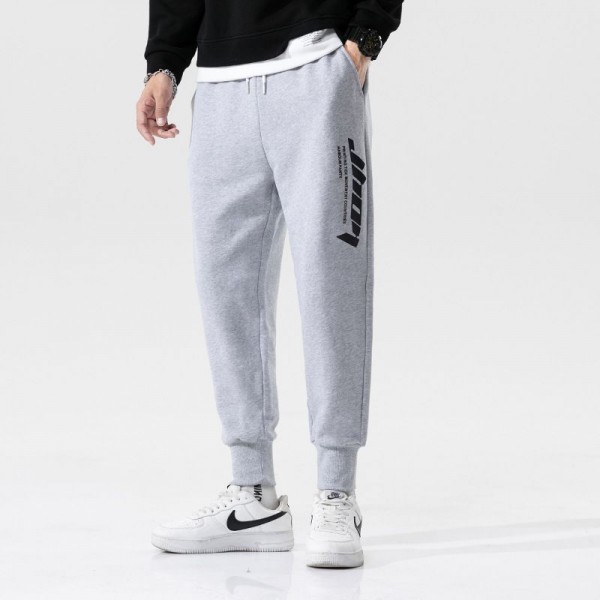 Men's casual sports pants printed running large fall 2020 new trend pants men's Long Pants Capris 