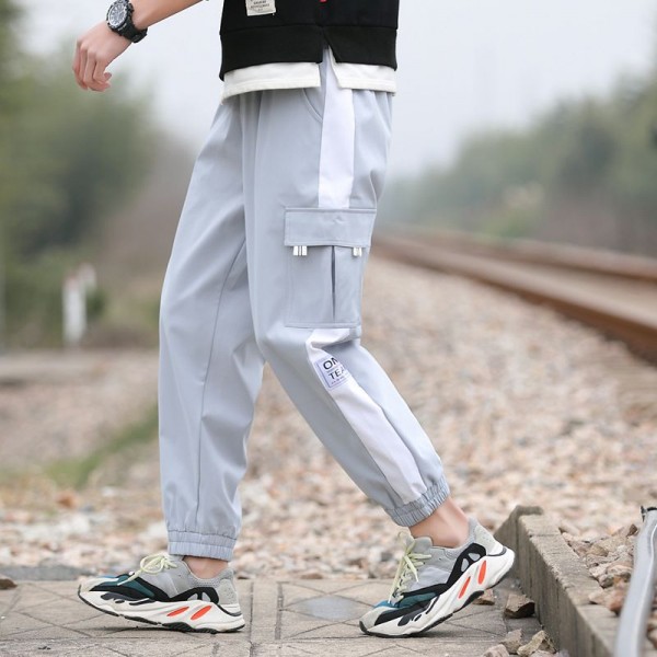 Pants men's spring and autumn men's Korean fashion casual pants loose Korean sports men's pants fashion brand corset overalls