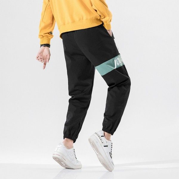 Autumn and winter 2020 new style Leggings men's Korean fashion Harun versatile loose sports Capri men's casual pants 