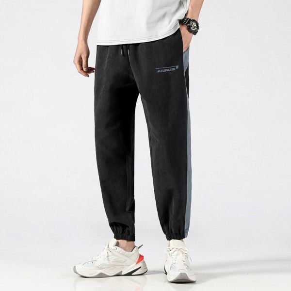 Men's Korean casual pants men's summer thin 2020 Harem Pants oversize loose Trend Sports Capris 