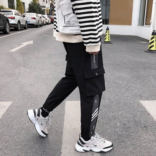 Men's overalls new products in autumn and winter Korean fashion casual versatile sports men's youth loose Plush pants