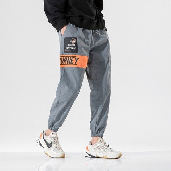 Autumn and winter 2020 new style Leggings men's Korean fashion Harun versatile loose sports Capri men's casual pants 