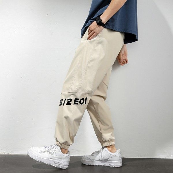 Casual pants men's spring new products Korean fashion versatile fashion youth loose Leggings nine division of labor sports pants 