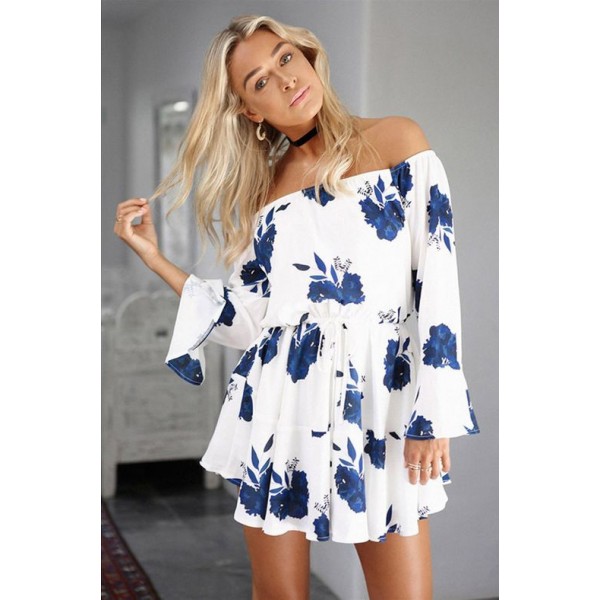 Cross border special supply for foreign trade goods source European station one shoulder sexy backless printed dress manufacturer direct sales