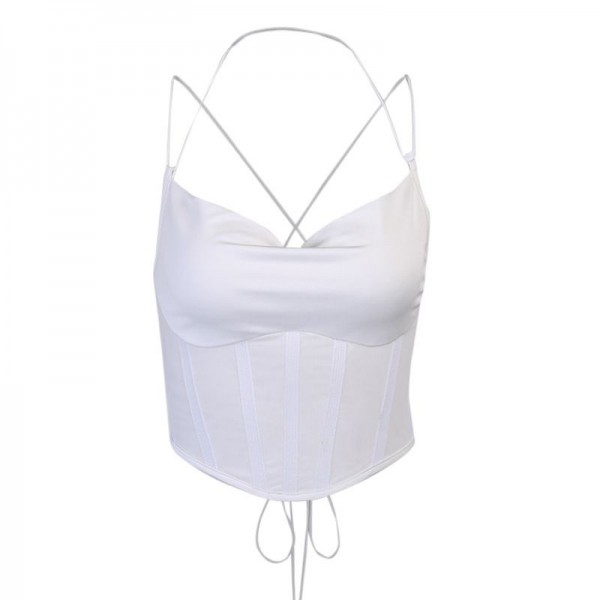 European and American foreign trade new waist vest small sling 28426p fashion sexy V-neck back strap waist vest