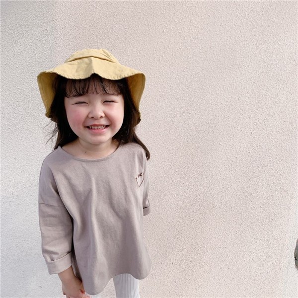 2020 autumn children's wear new girls' Korean printed T-shirt spring and autumn base shirt 20186