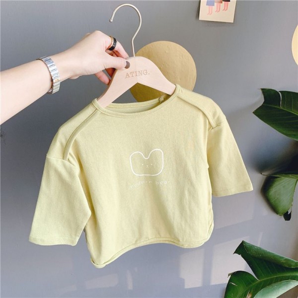 2020 children's autumn new children's Korean printed long sleeve T-shirt 