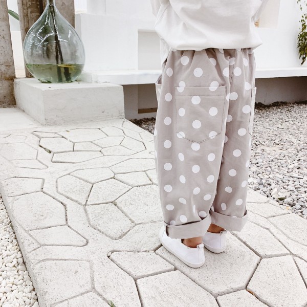 Autumn 2020 children's new children's Korean wave point wide leg pants for boys and girls 19040 