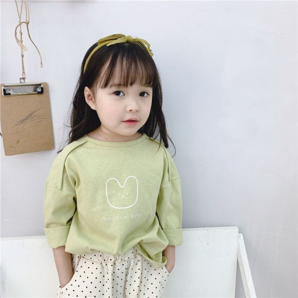 2020 children's autumn new children's Korean printed long sleeve T-shirt 