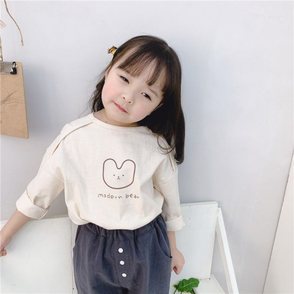 2020 children's autumn new children's Korean printed long sleeve T-shirt 