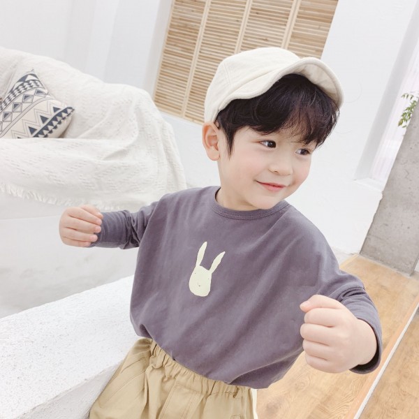 2020 autumn children's new children's cartoon Korean autumn T-shirt for boys and girls long sleeve bottomed shirt 19013 