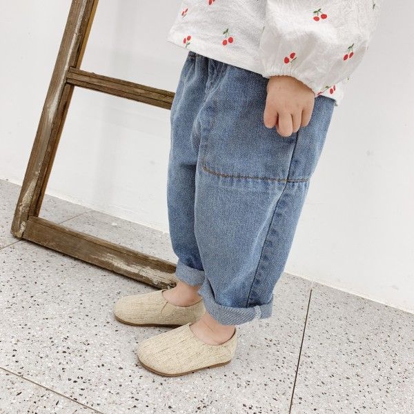 2020 spring and autumn children's wear new children's jeans pants men's and women's pants harem 19036 