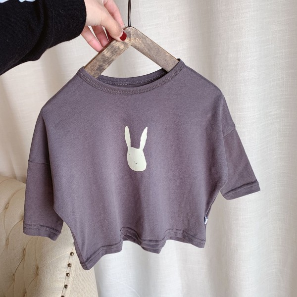 2020 autumn children's new children's cartoon Korean autumn T-shirt for boys and girls long sleeve bottomed shirt 19013 