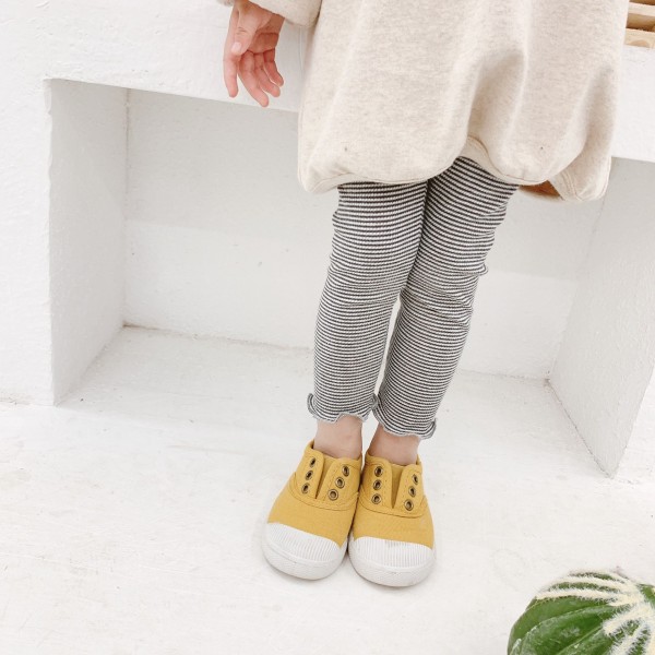 2020 spring and summer children's wear new girl's striped ear Leggings 