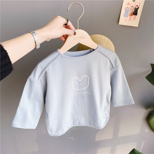 2020 children's autumn new children's Korean printed long sleeve T-shirt 