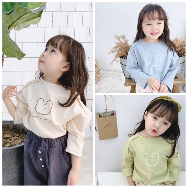 2020 children's autumn new children's Korean print...