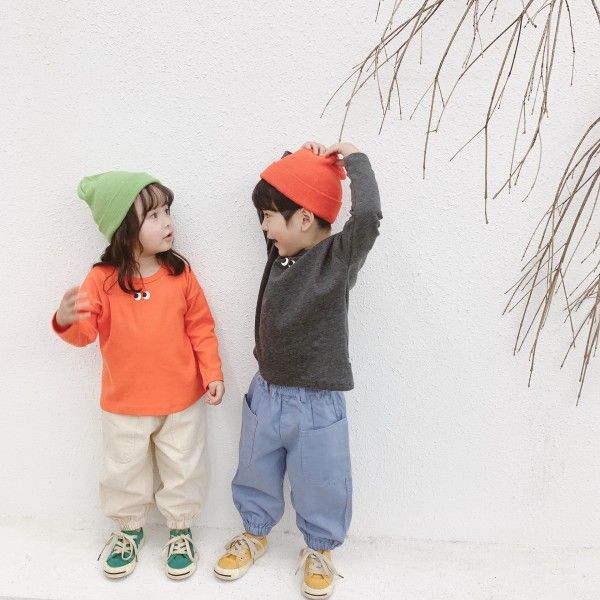 2020 autumn children's wear new children's close legged 9-point pants men's and women's Korean children's pants 19029 