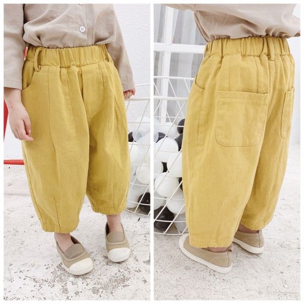 2020 autumn children's new children's nine point wide leg Harem Pants men's and women's autumn children's pants 19039 