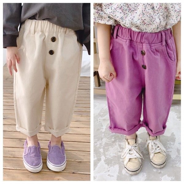 New autumn children's wear 2020 girls' 9-point pants spring and autumn casual pants 20170