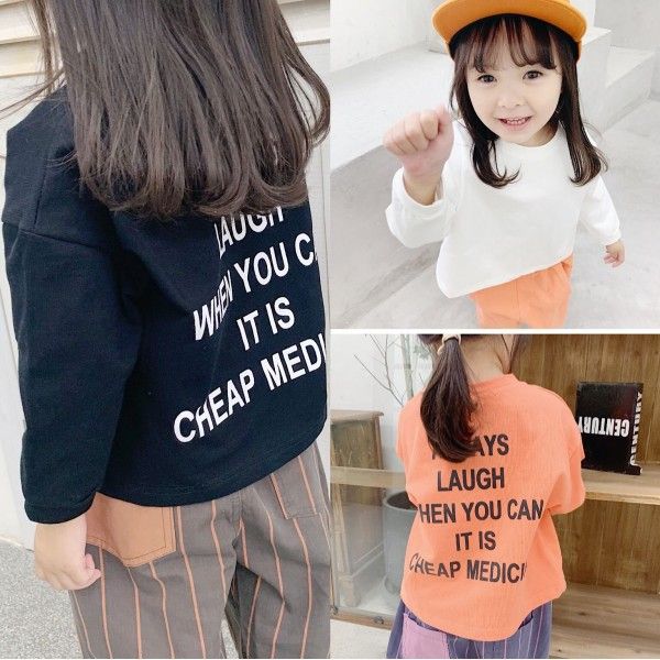 2020 children's autumn new girls' Korean printed s...