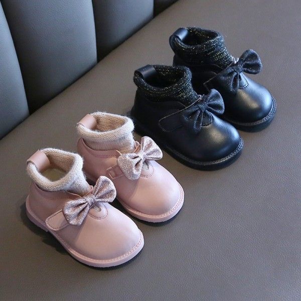 Autumn and winter 2020 new girl princess shoes sof...