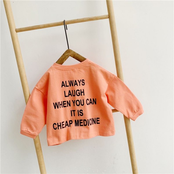 2020 children's autumn new girls' Korean printed sweater 19619 