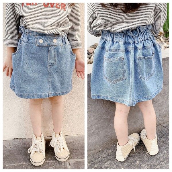 Autumn 2020 children's wear new girls' Korean denim skirt spring and autumn skirt 20188