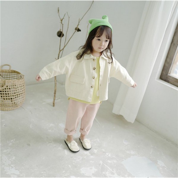 2020 children's autumn new children's Korean candy coat baby clothes 19802 