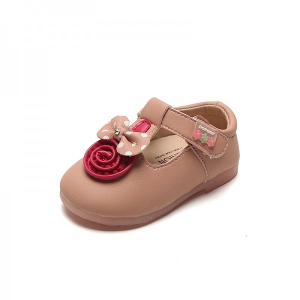 Baby soft soled walking shoes spring and autumn 2020 new girl princess shoes 1-2-3 years old non slip soft soled single shoes