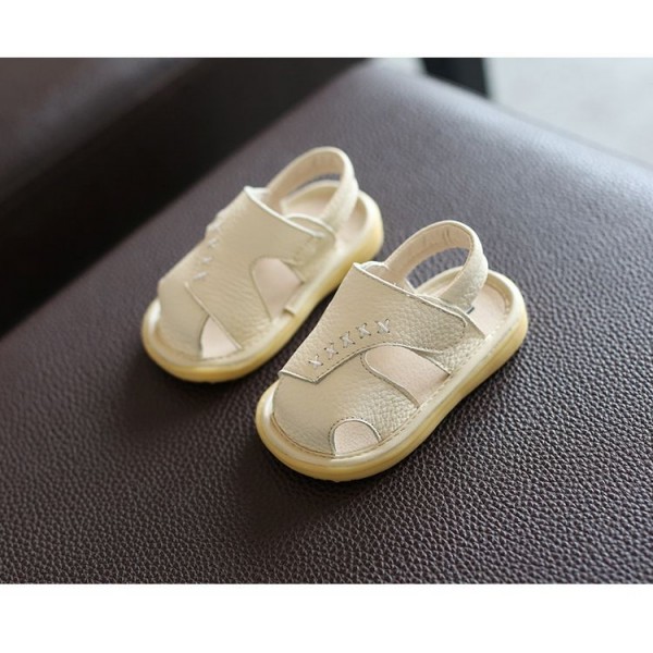 Summer baby sandals girls boys leather baby shoes 1-3 years old soft soled Baotou walking shoes 