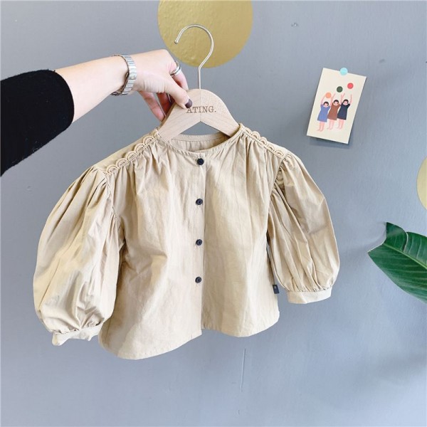 2020 autumn children's clothing new girls' Korean shirt spring and autumn shirt 20117