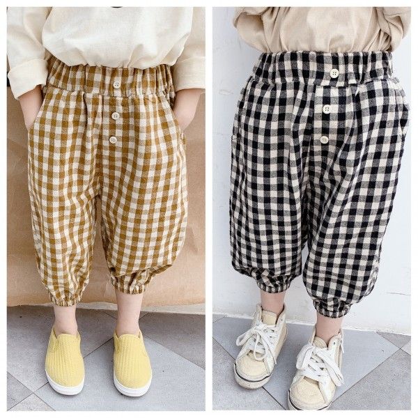 2020 spring and autumn children's wear new girls' Korean 9-point pants casual pants spring and summer mosquito pants 20185 