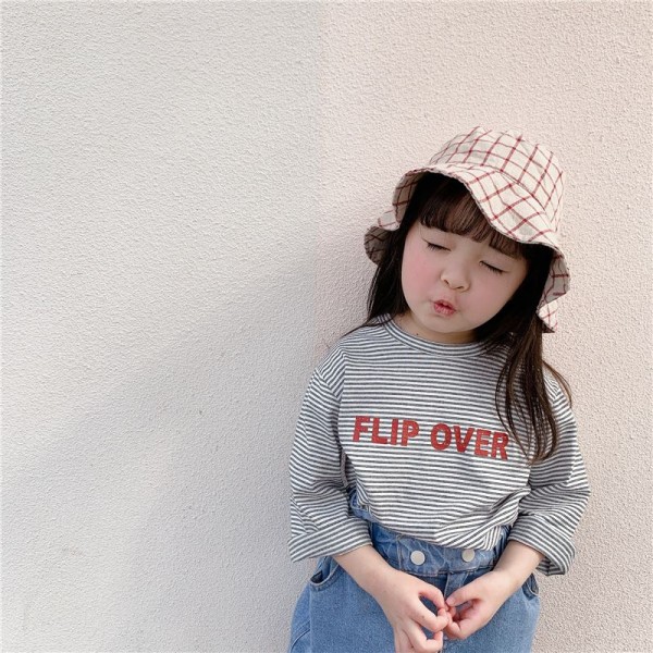 2020 autumn children's wear new girls' Korean printed T-shirt spring and autumn base shirt 20181