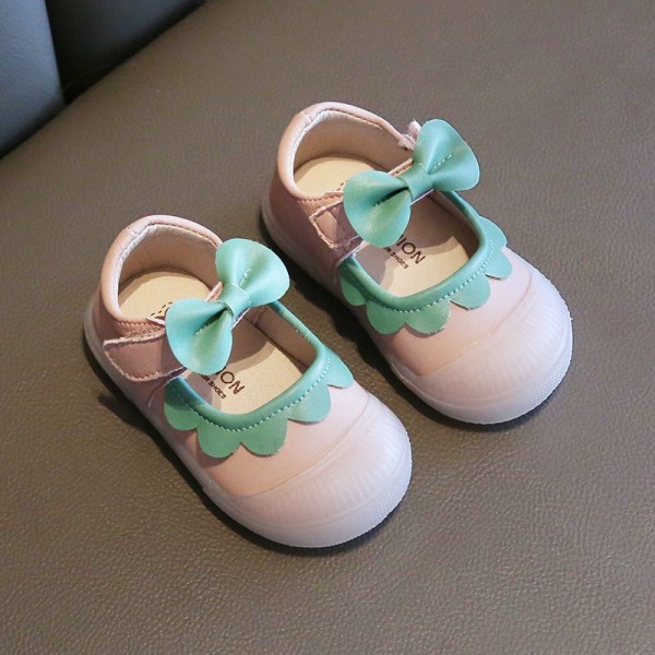 Spring and autumn girls' shoes 1-3 year old baby walking shoes non slip soft sole autumn children's flower princess single shoes 2