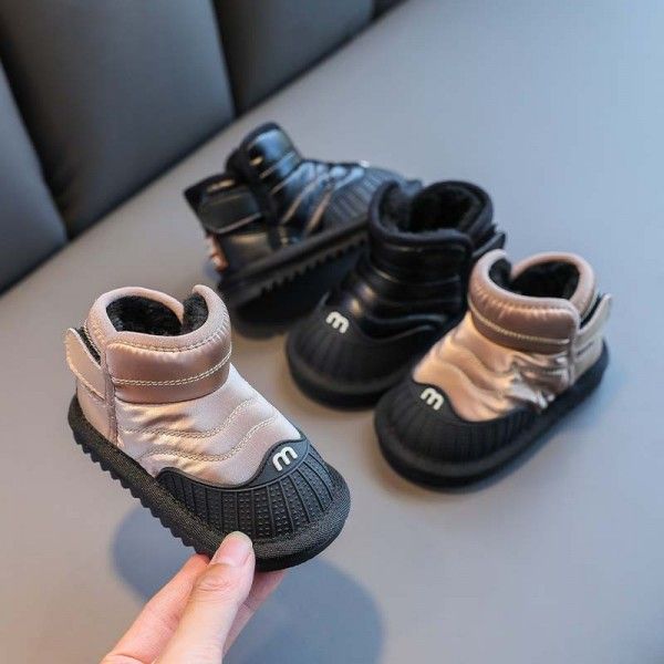 Girls' snow boots winter Plush warm cotton shoes 1...